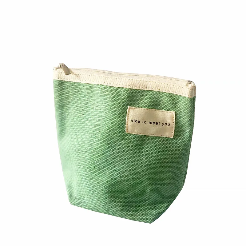 

Custom Logo Eco Friendly Cosmetic Bag Personalized Canvas Makeup Zipper Bag