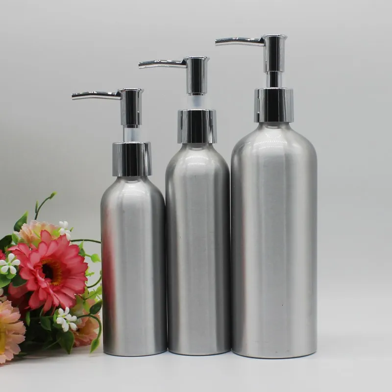 

Empty big 500ml aluminum screw shampoo bottle with pump in the hot sale