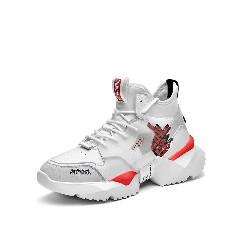 

New Design Breathable Men Sport Shoes Oem High-top Basketball Shoes Sepatu Zapatos