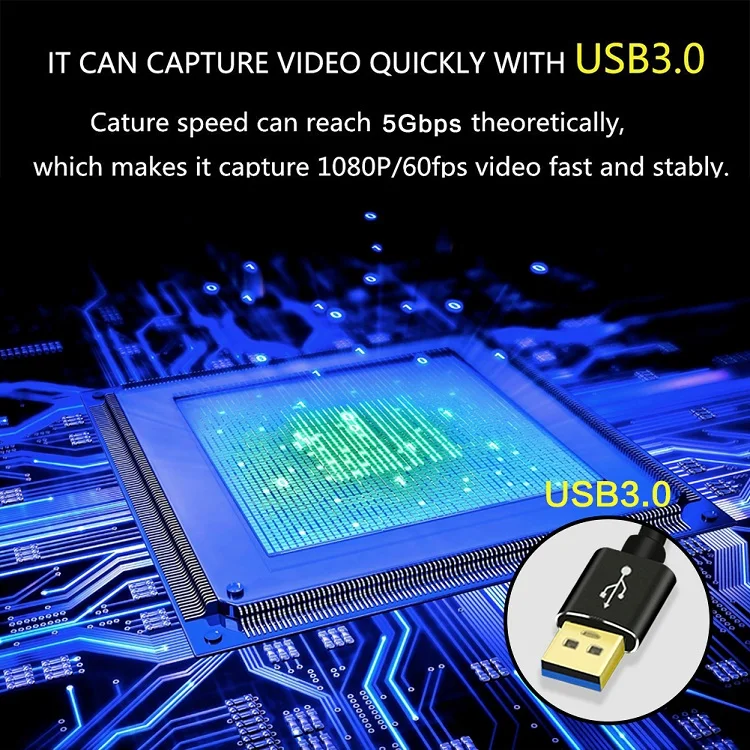 
High Quality USB 3.0 HD Video Recorder Capture Card for Recording Game 