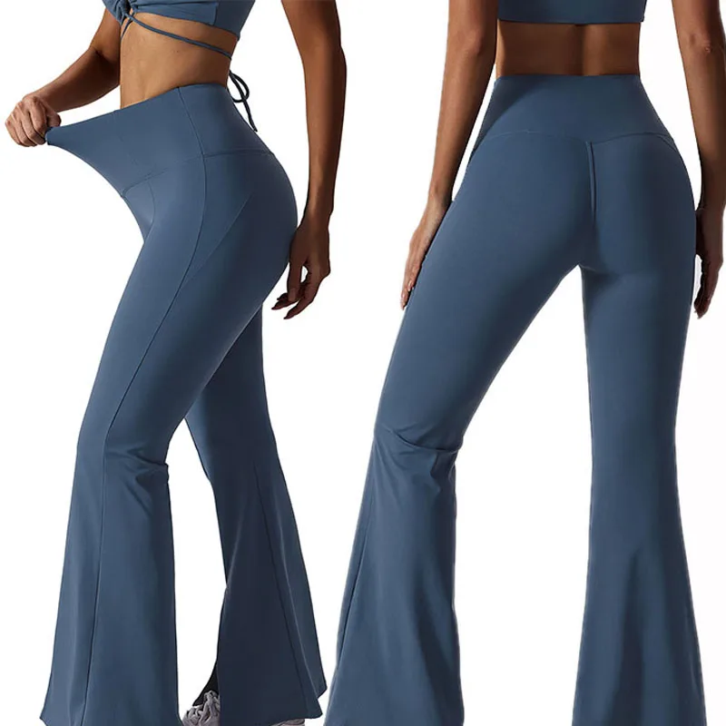 

Wide-Leg Yoga Pants Ropa De Mujer Hip-Lifting And High-Waisted Sports Fitness Pants Dance Casual Bell Bottoms