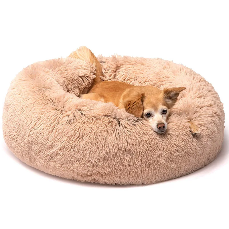 

Doghouse Cathouse pet bed round plush pet bed mattress deep sleep kennel large, medium and small supplies