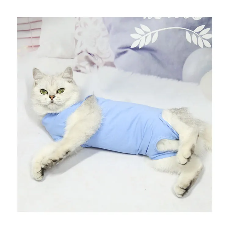 

Body Protection Skin-friendly Pet Cats and Dogs Apparel Clothes, Portable Cotton Pet Cat Dog Weaning Suit, Customized color