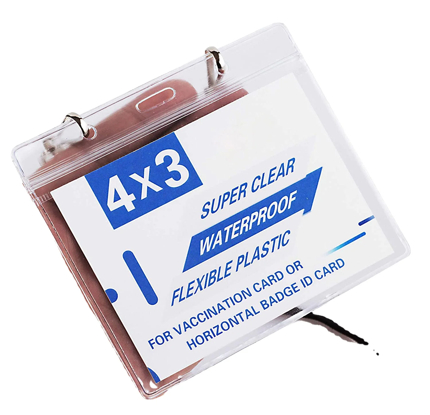 

Transparent Plastic LD Badge Resealable Zip Vaccination Card Protector 4 X 3 Inches Vaccine Cards Holder