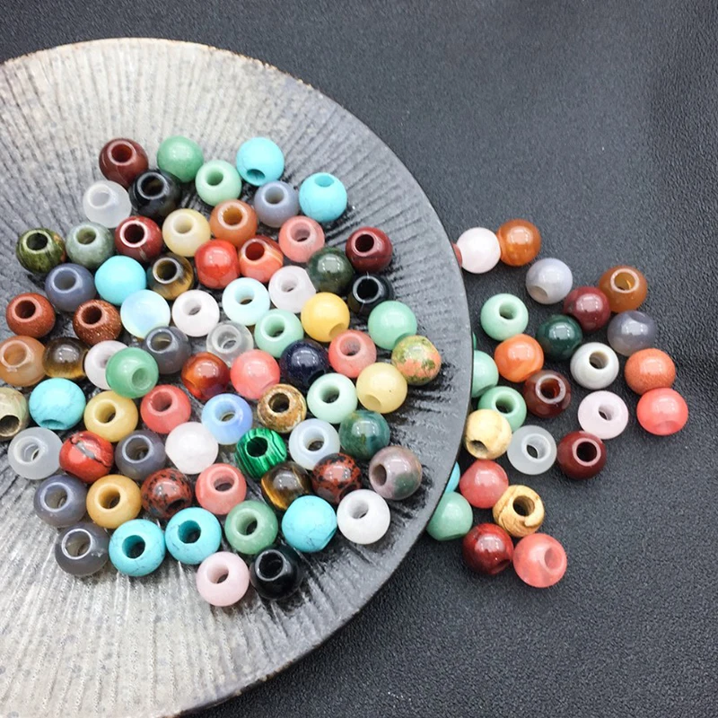 Wholesale Large Hole Gemstone Beads In Bulk Natural Stone Beads For