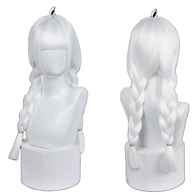 

Funtoninght Long Silver Hair Silky Straight Heat Resistant Fiber Wigs High Quality Synthetic Hair Wigs For Party Supplies, Pic showed
