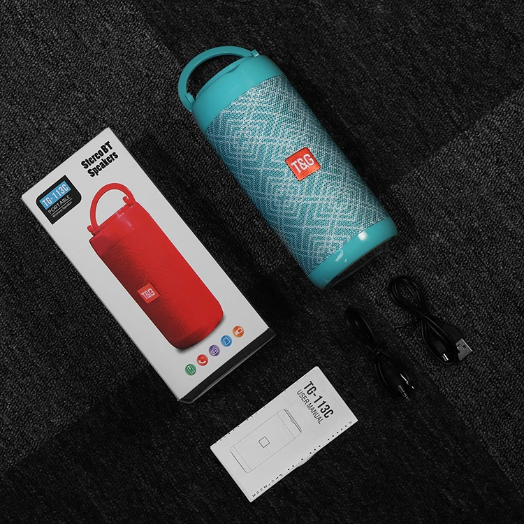 Portable wireless speaker tg113c camping light radio wireless microphone tws portable bass waterproof party bluetooth speaker - ANKUX.COM