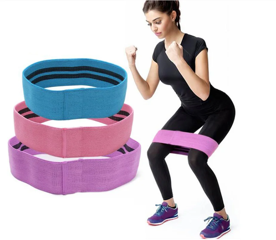 

Anti Slip Exercise Elastic bands fitness hip circle exercise resistance bands for legs and butt, Black,blue, red, green, pink,purple, gray,white etc