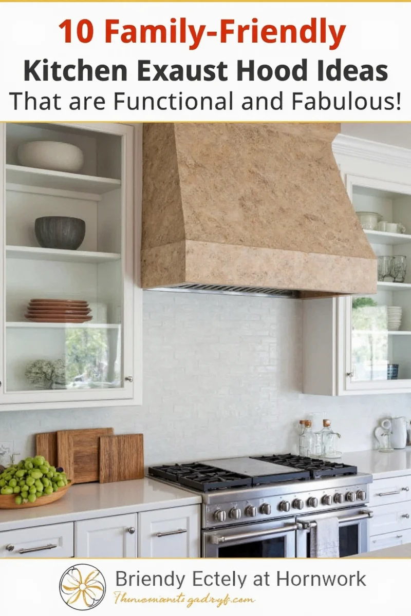 Compact wall-mounted exhaust hood in a small kitchen