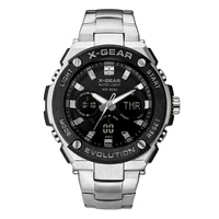 

XGEAR chronograph LED waterproof custom brand stainless steel digital watch sport men wrist watch