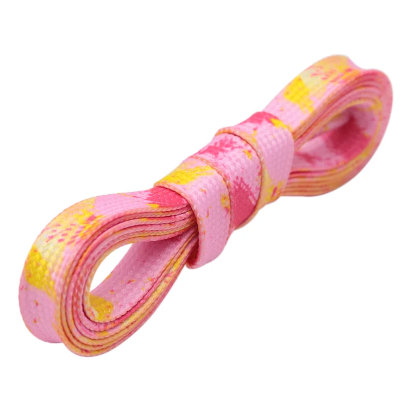 

Coolstring Multicolored Fashion Unique Heat Transfer Flat Printed Shoelaces Polyester Flat Shoe Laces Support Custom For Kid's shoes, Customized