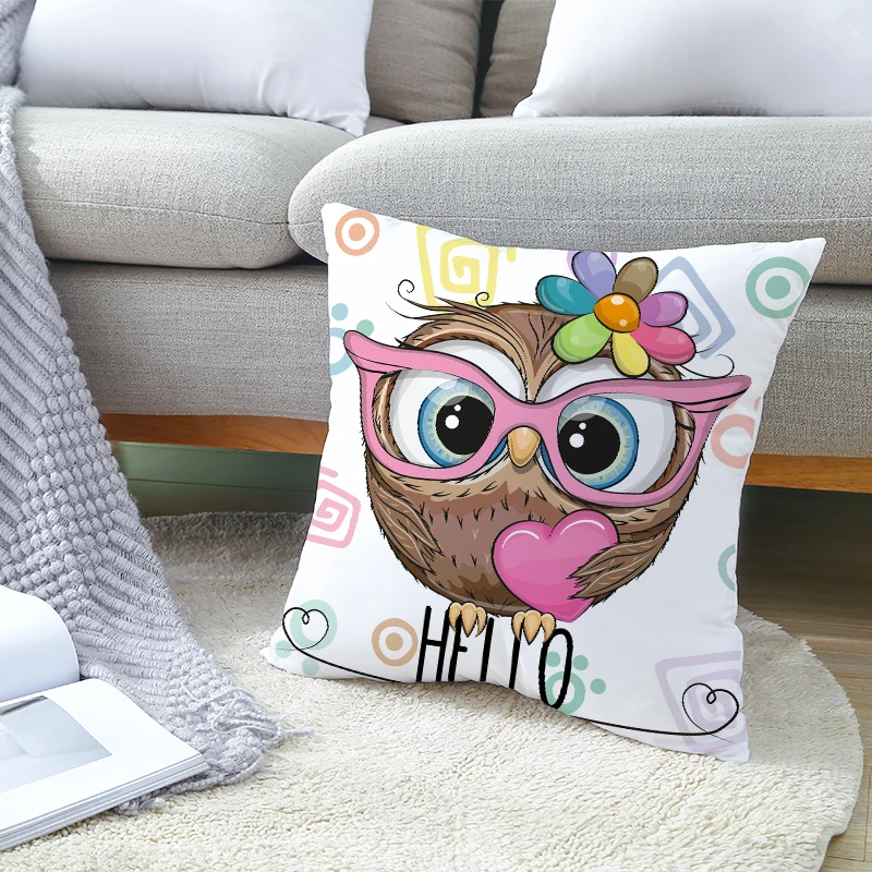 Cheap Wholesale 45*45cm Cartoon Print Throw Pillow Case Cover Home
