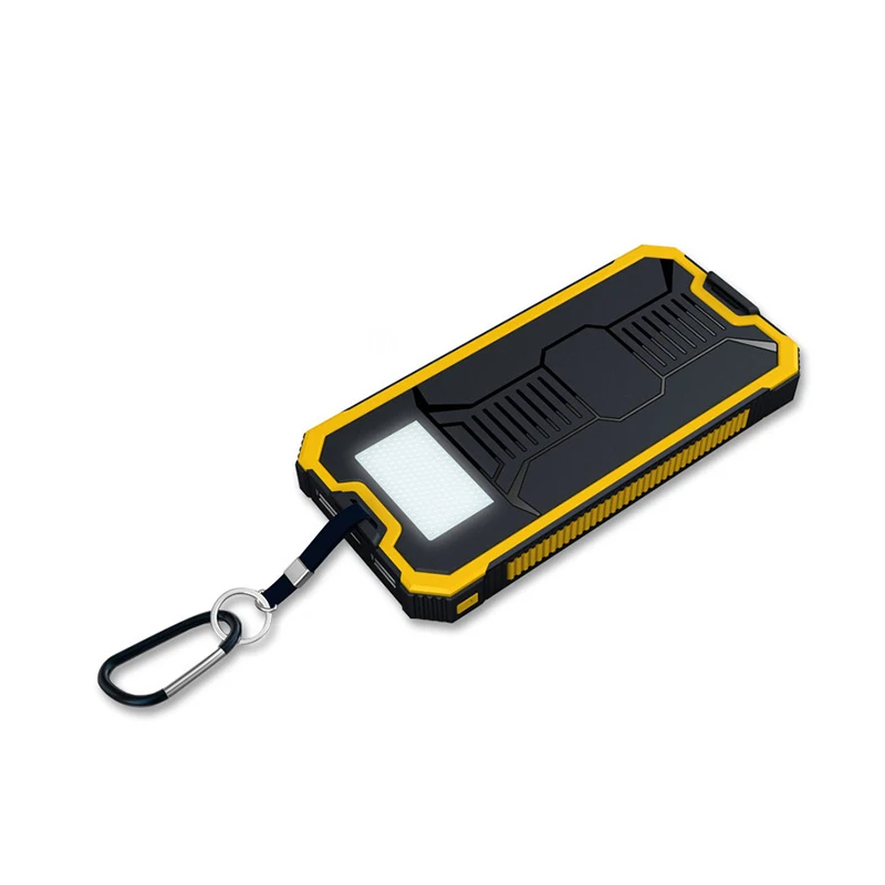 

2020 Custom Logo Dual USB Mobile Phone Battery Charger Waterproof Solar Power Bank, Orange,black,yellow