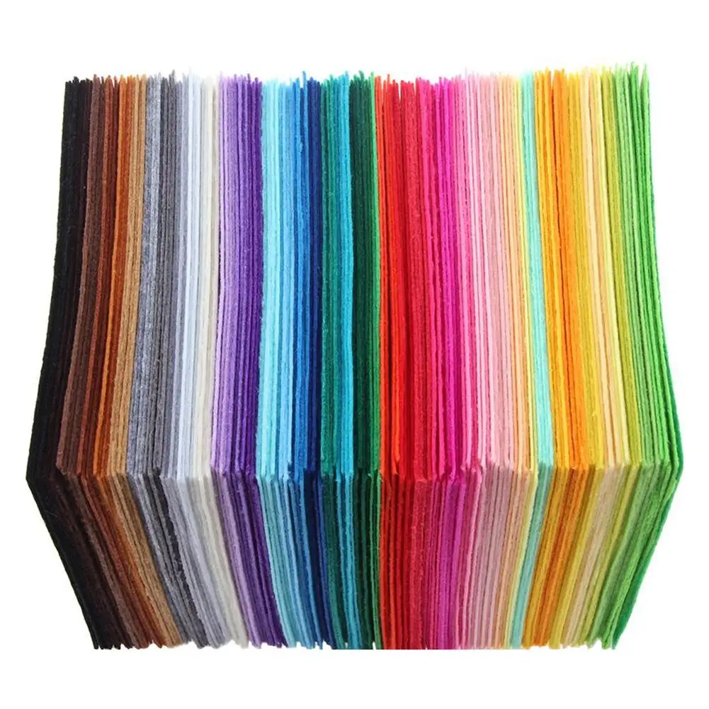 

40pcs/set Non-Woven Felt Fabric Polyester Cloth Felt Fabric DIY Bundle for Sewing Doll Handmade Craft Thick Home Decor Colorful, Customerized