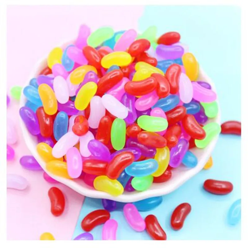 Mix Fluorescent Color Mini oval Resin Beads Slime Kawaii Cabochon For DIY Craft Decor Charms Phone Shell