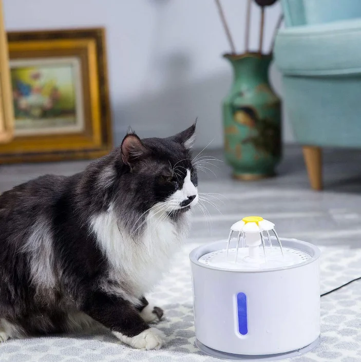 

TY Pet waterer automatic drinking fountain for cats and dogs led light visual circulation automatic drinking fountain