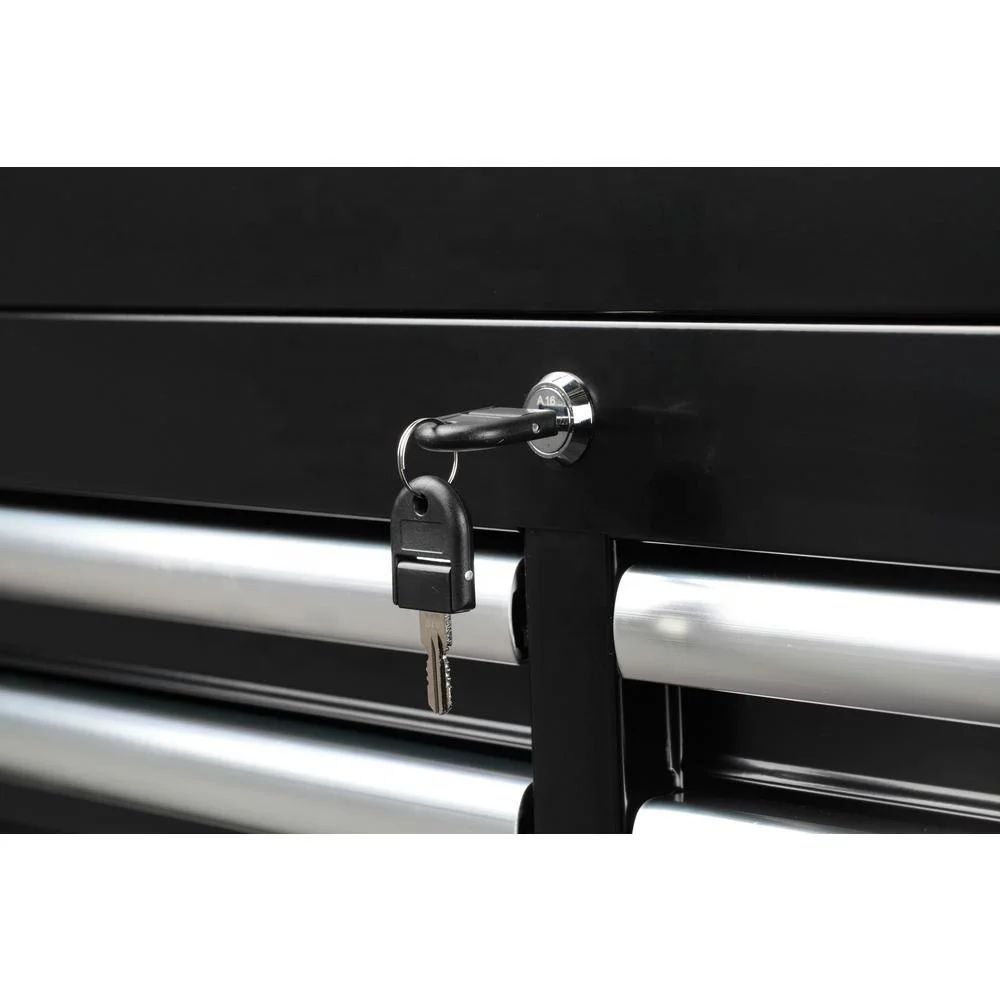 52 In.  18 Drawers Black Metal Rolling Garage Storage Tool Cabinet supplier