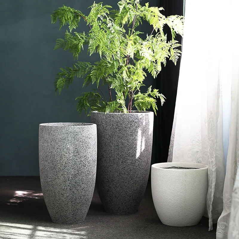 

Nordic Outdoor Pots For Plants Indoor Big Flower Pots Fiberglass Potted Plants For Home Garden Hotel