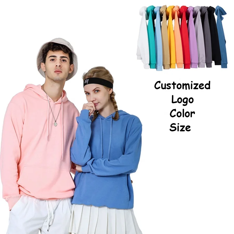 

OEM Wholesale Plain Blank Men's Hoodies 50% Cotton 50% Polyester Embroidered Logo Printed hoddie Pullover Unisex Custom hoodies