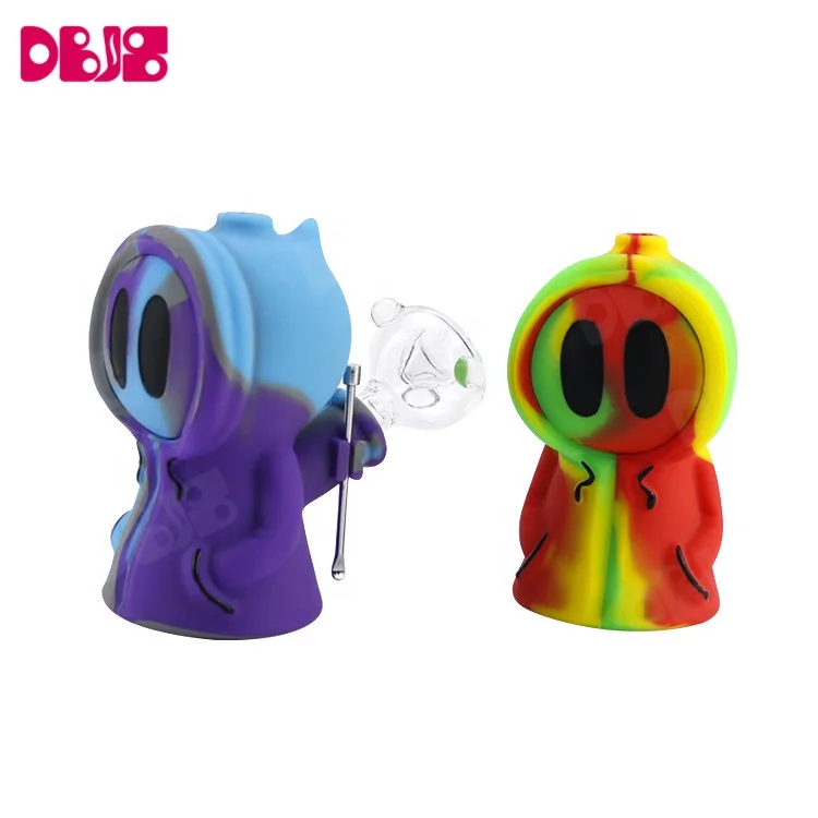 

Custom Printing Ghost Shape Silicone Smoking Pipe Weed Rubber Water Glass Smoke Pipe, Customizable