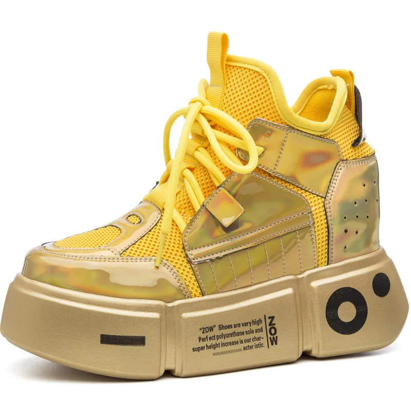 

Reflective Sequins Women's Mesh Breathable Platform Sneakers 2020 New Famale Chunky Shoes Ladies Trainers Footwear