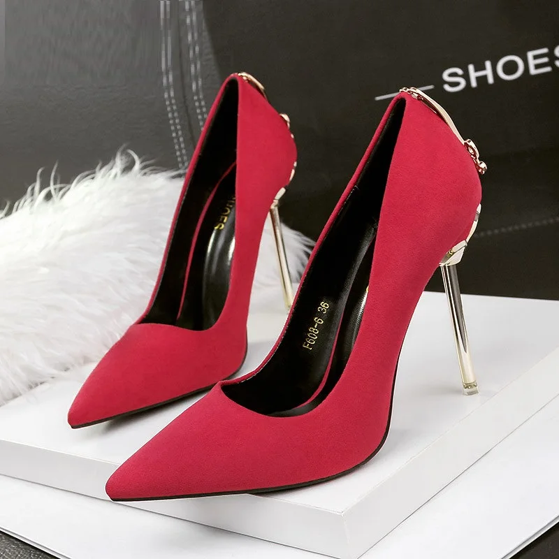 

Ladies High Heels Women Shoes Pumps High Heel Stiletto Sexy Wedding Shoes Woman 2021 Pumps Black Red, As picture