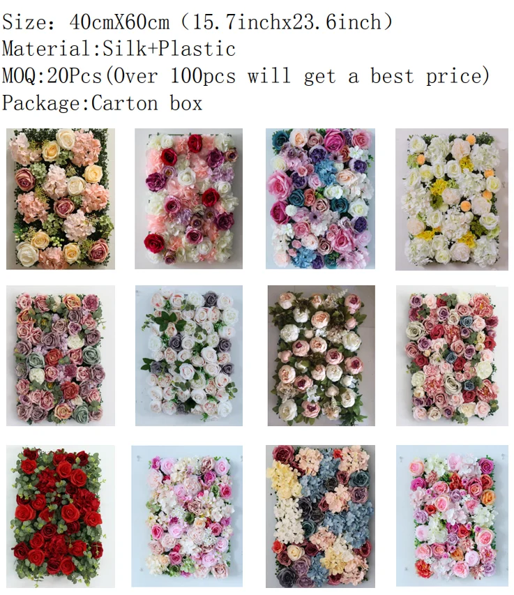 Artificial Silk Rose Flower Panels Wall Decoration Rose Buy
