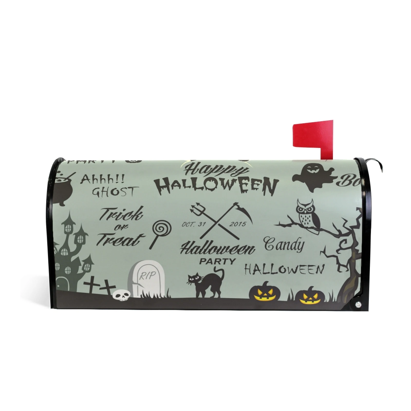 

New arrival Hallowmas printing Oversize Magnetic PVC Mailbox Cover letterbox cover for Garden Home