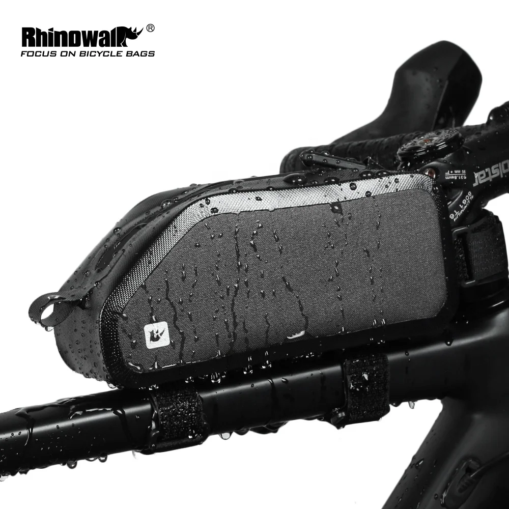 

RHINOWALK MTB Road Bicycle Bags Bike Front Top Tube Bag Waterproof Bike Frame Bag -Amazon Choice, Black