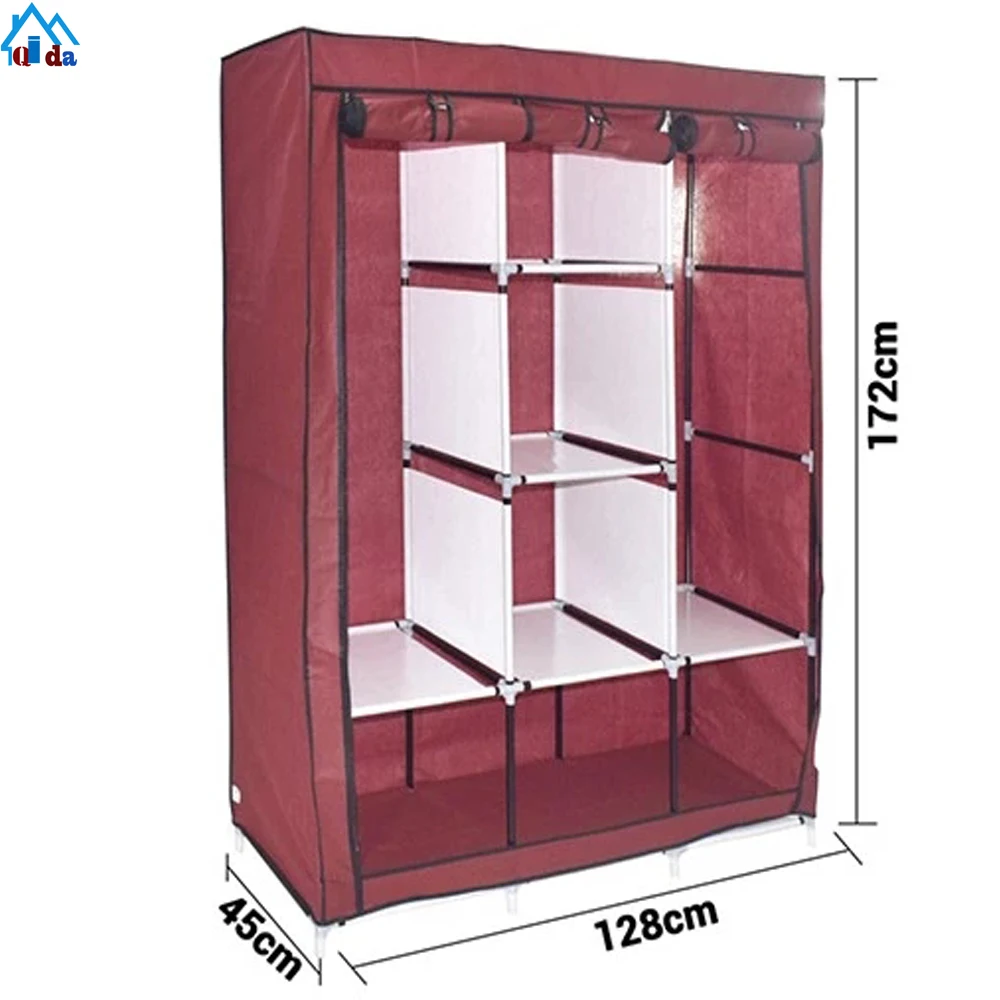 
Simple Folding Movable Mini Sliding Portable Cabinet Cloth Wardrobe ghana Rack  (60521511668)