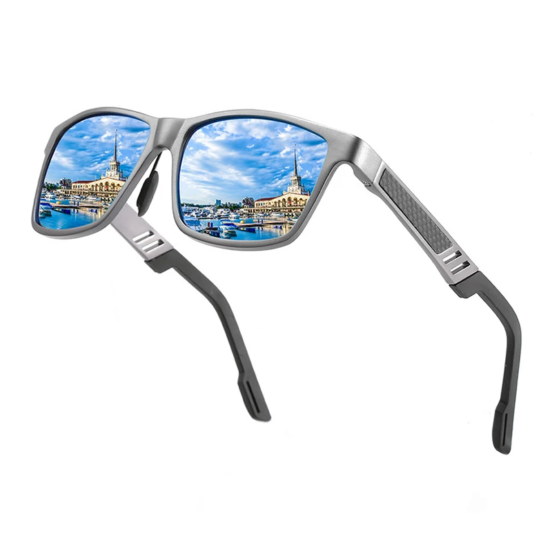

Luxury Fishing driving men polarized aluminum magnesium sunglasses, Black,silver,gun metal