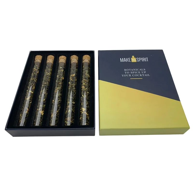 

Traditional Luxury Glass Tube Packaging Herbs Spice Gift Box