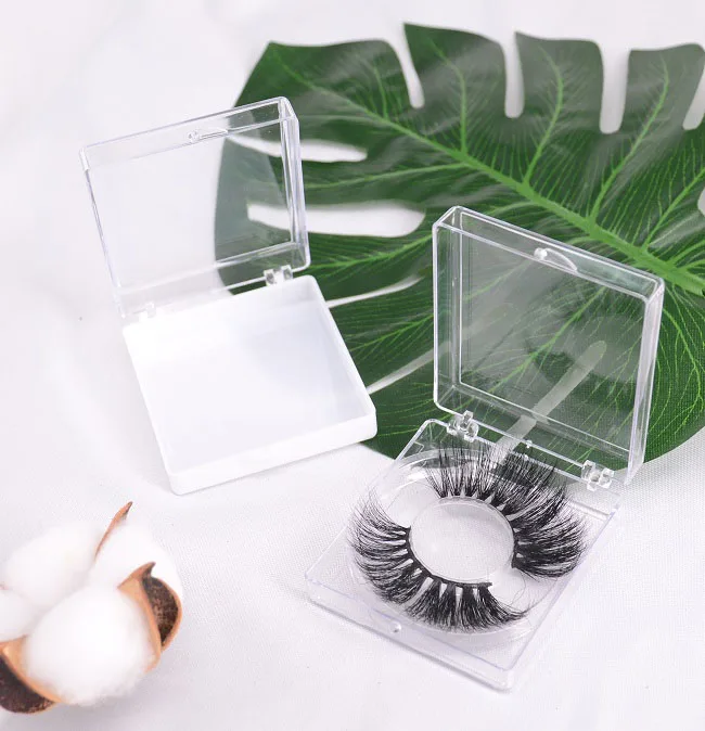 

Wholesale Mink Eyelashes Square Plastic Lash Boxes Acrylic Empty Lash Packing Box Clear Lash Boxes With Color Card, Clear box with colorful card