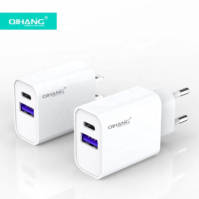 QIHANG OEM Super Fast Wall Adaptor Type-c Qc 3.0 18w Pd Charger Usb Type C Adapter