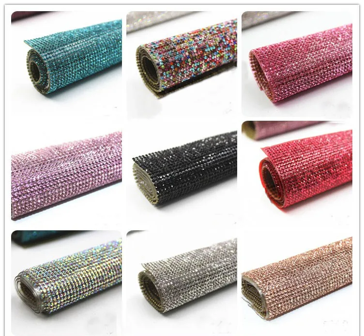 

Bling Adhesive Rhinestone Sheets Crystal Hot-fix Glass Rhinestones Transfer, Crystal ab