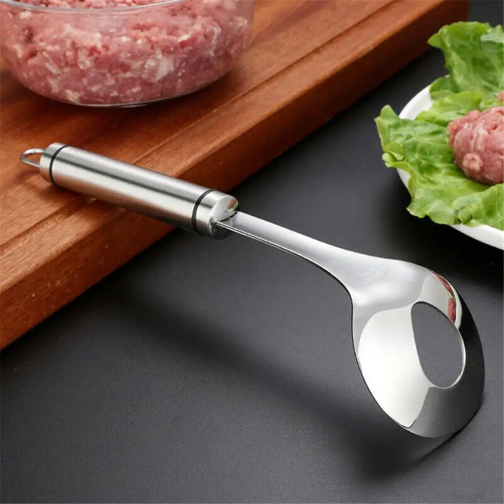 

Meat Baller With Elliptical Leakage Non-Stick Creative Meatball Maker SpoonHole Meat Ball Mold Kitchen Utensil Gadget Meat Tool, As photo