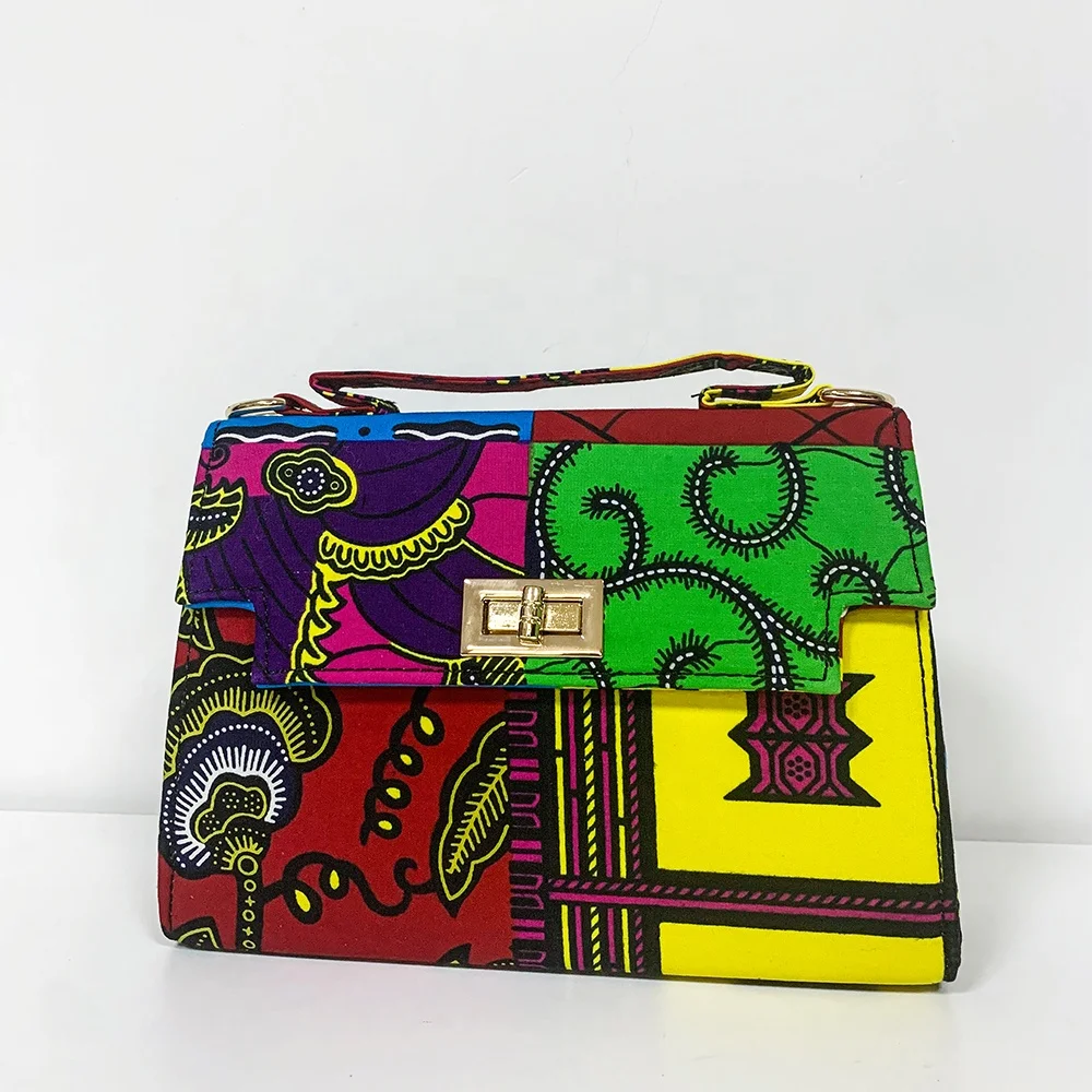 

Ladies Accessories African Print Handbag Cotton Bag, As pics