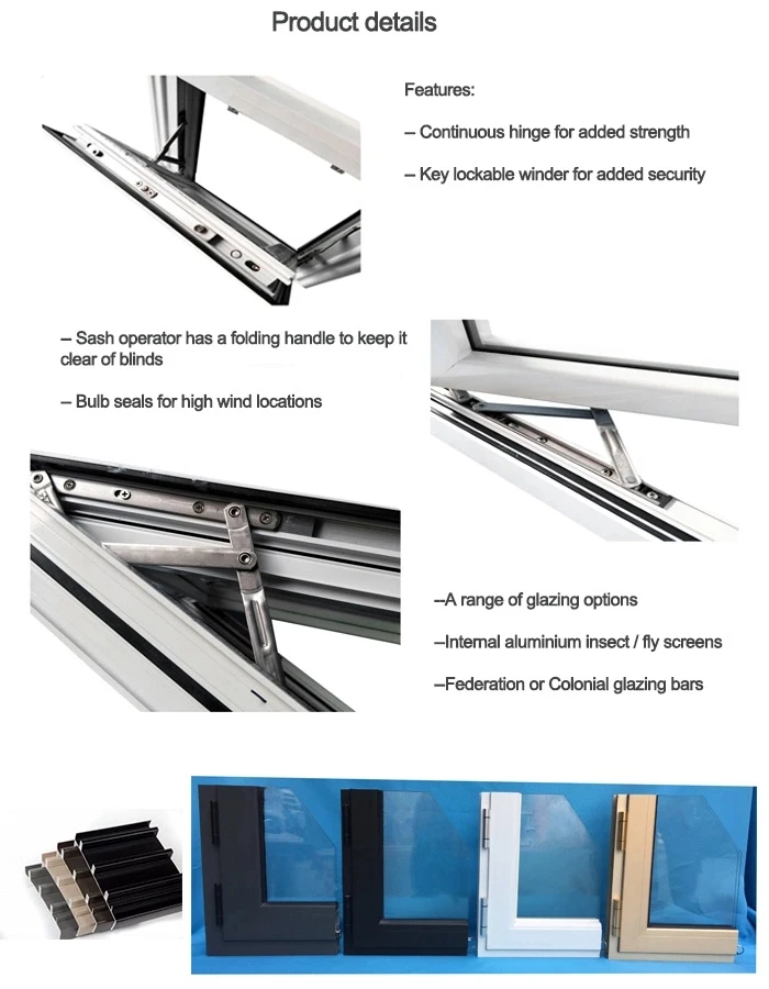 noise reduction soundproof glass aluminum profile sliding windows
