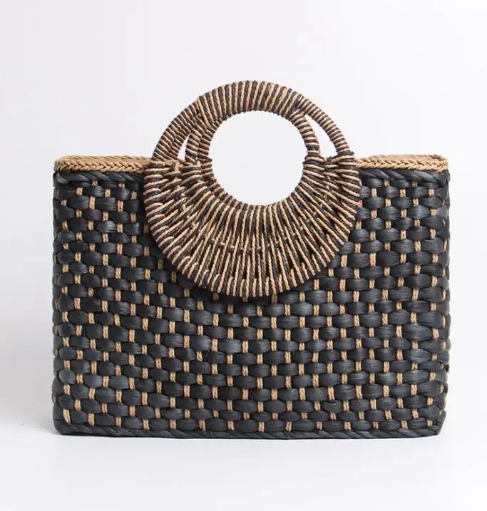 

New design simple style high quality custom handmade summer beach straw ladies clutch bag