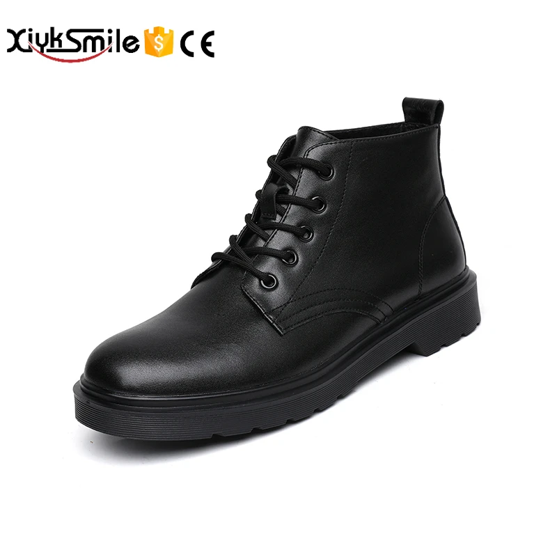 

ins high-top leather shoes round head wild Korean version of short shoes boots man