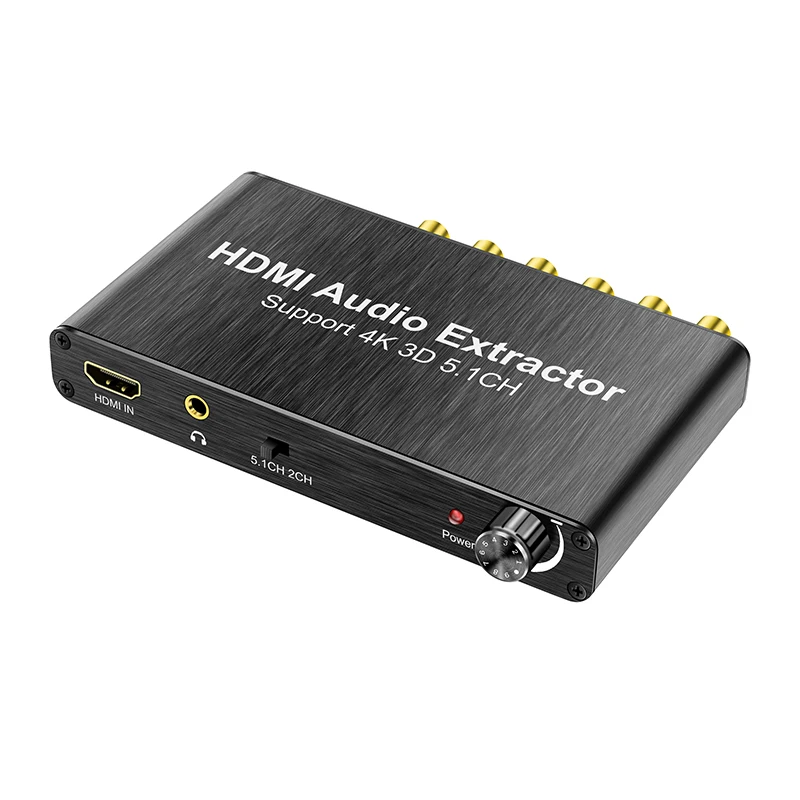 

AOEYOO HDMI Audio Extractor 5.1CH 4K 3D Coaxial to RCA AC3/DST to 5.1 Amplifier Analog Converter for PS4 DVD Player HDTV