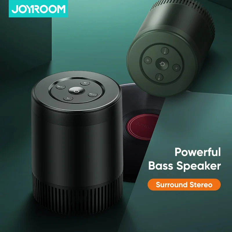 

Joyroom Speaker Portable Wireless BT Bass Waterproof Outdoor Column Loudspeaker Support TF Card FM Radio Aux Input Mini Speaker