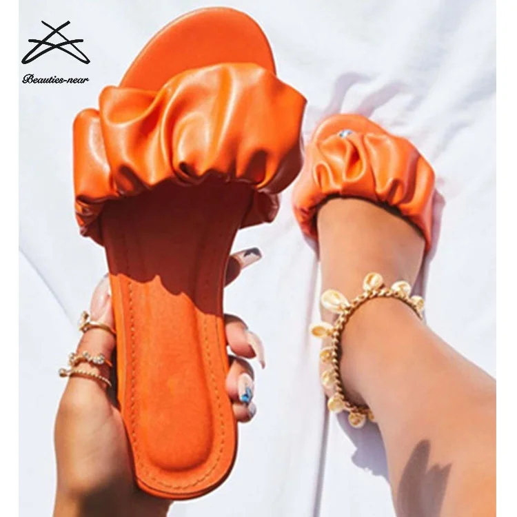 

RTS Fashion African hot style sandals Summer Stylish Ladies Beach simple sandals and slippers for women, White,black,orange,nude