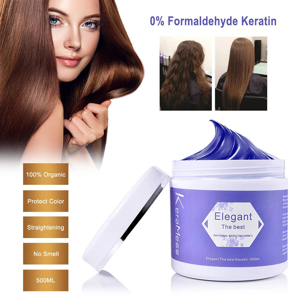 

Organic Brazilian Keratin Smoothing Hair Treatment Nano Keratin, Purple cream