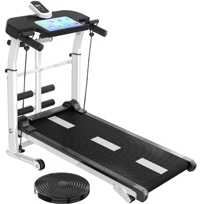 

Home use foldable portable treadmill running machine commercial home gym with LCD screen top rated treadmill running machine, Black and customizable