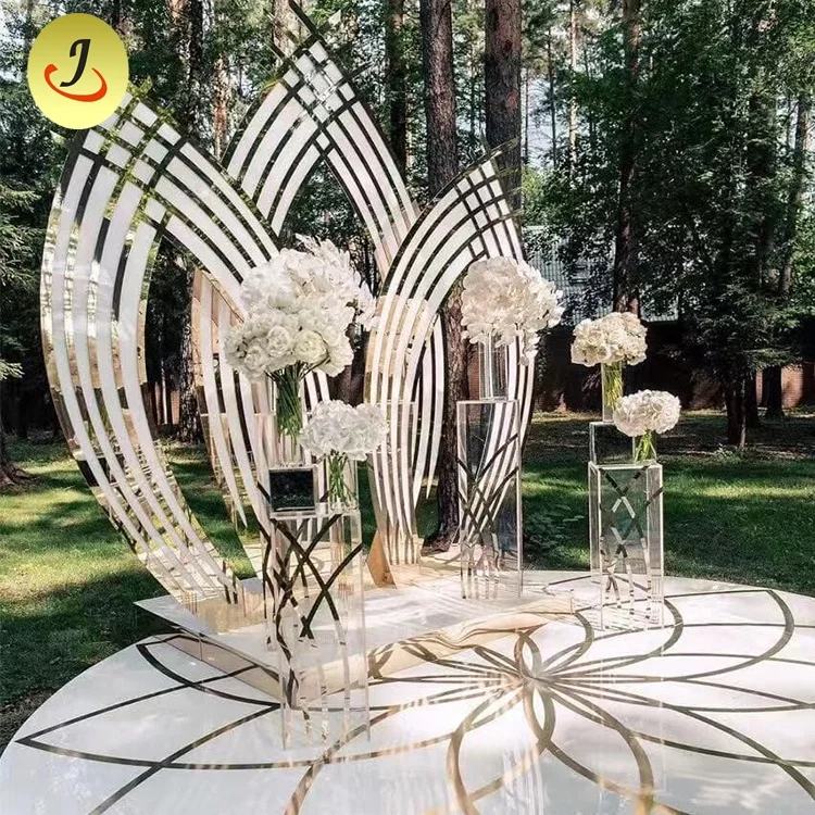 
Special Design Pattern Golden TROVAL Wedding Backdrop for Wedding Event Decoration 