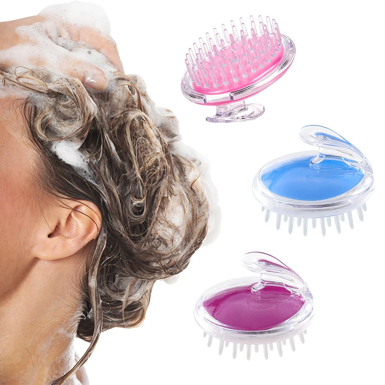 

Hot selling Hair Brush Manual Silicone Hair Scalp Massager Shampoo Brush For Hair Growth