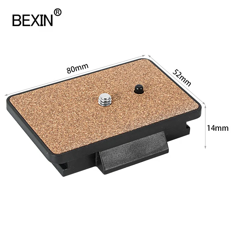 

BEXIN Factory Wholesale Tripod Video Cameras Base Mounts Plate Plastic Quick Release Plate for Yunteng 880/588/8008/870/860/950, Black + wood