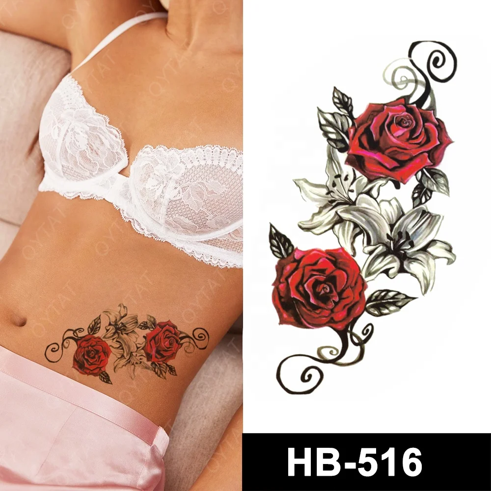 

Color Ink Printing Men Women Fake Body Tattoo Arm Sticker Tato Temporer