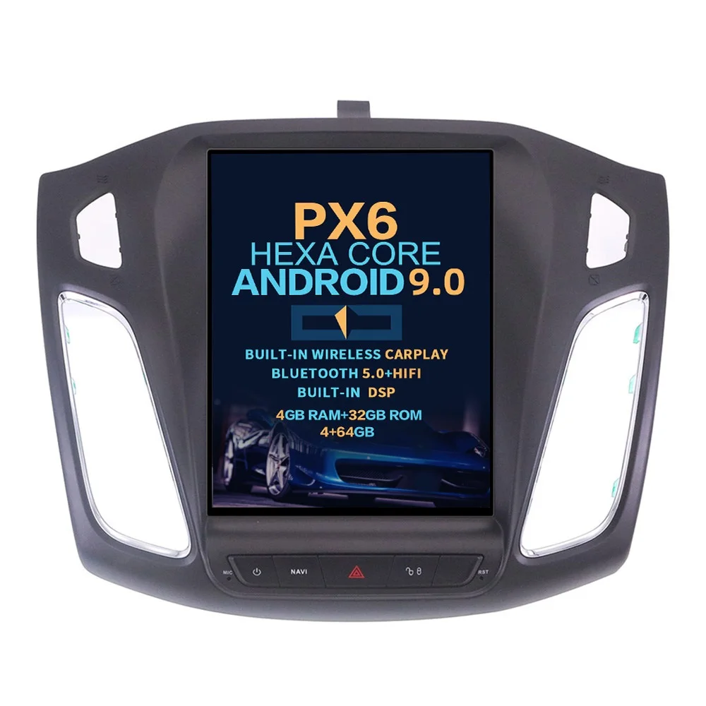 

Android 9.0 Car Multimedia Radio Player PX6 car GPS Navigation DSP Carplay For Ford Focus 2012 - 2018